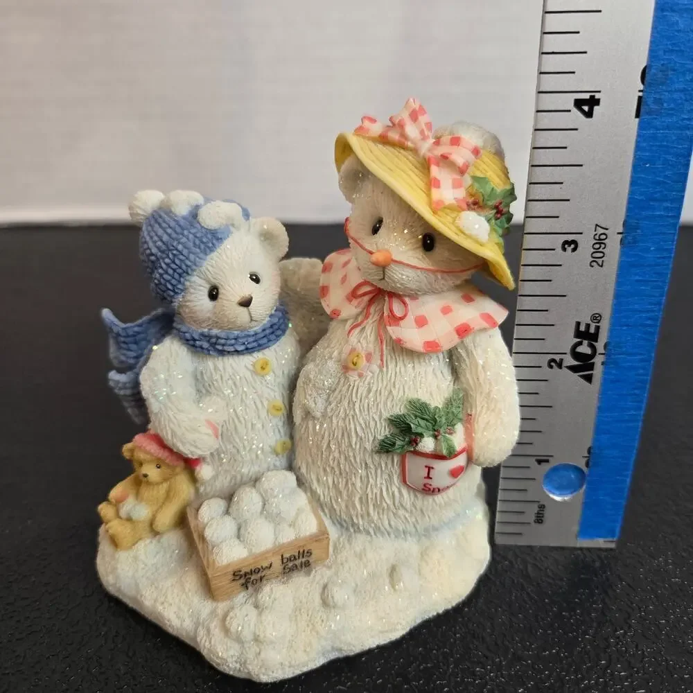Vtg 2000 Cherished Teddies Frosty and Aurora Let It Snow Let It Snow Figurine - Picture 6 of 7